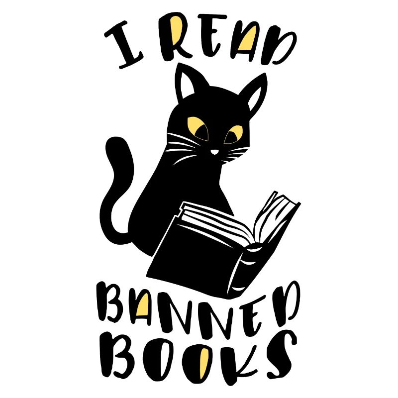 Ich lese verbotene Bücher Katze
