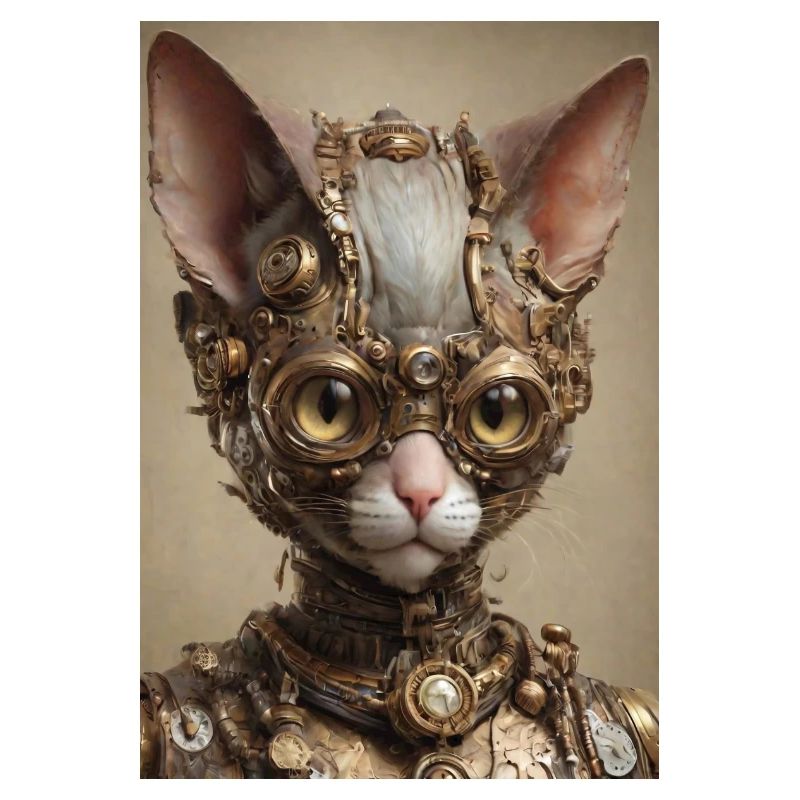 Cyber Punk Katze Sphinx