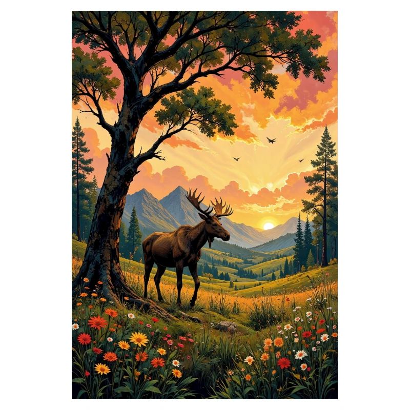 Image : Paysage avec orignal.