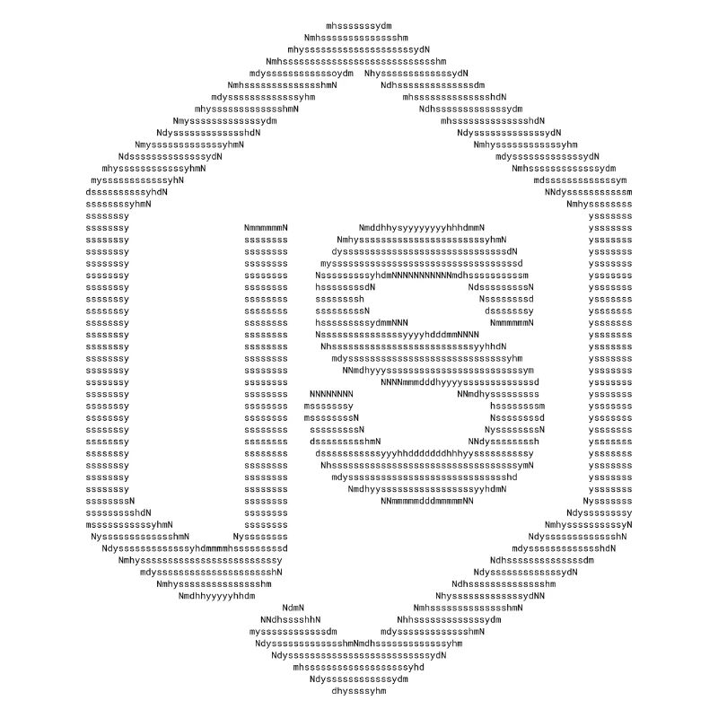 JavaScript Node.js ASCII-Logo (schwarz)