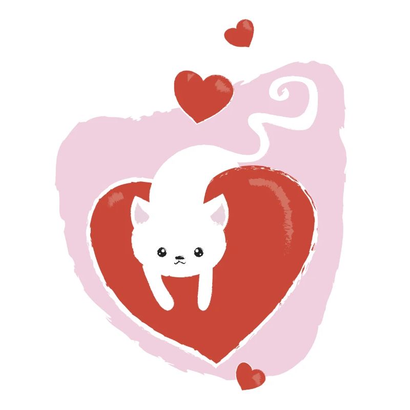 Chat d'amour blanc