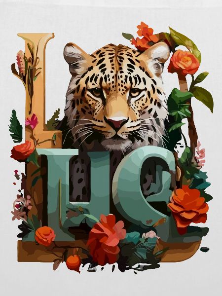 Tiger und Blumen Liebe
