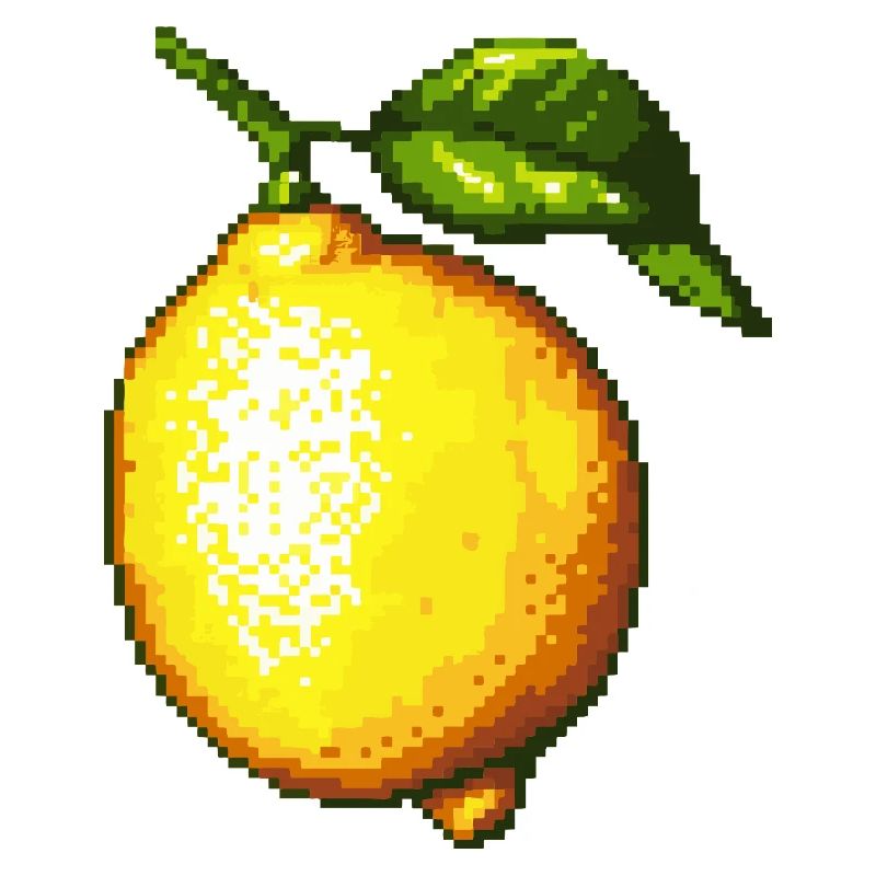 Pixel Lemons Rétro Fruit Art