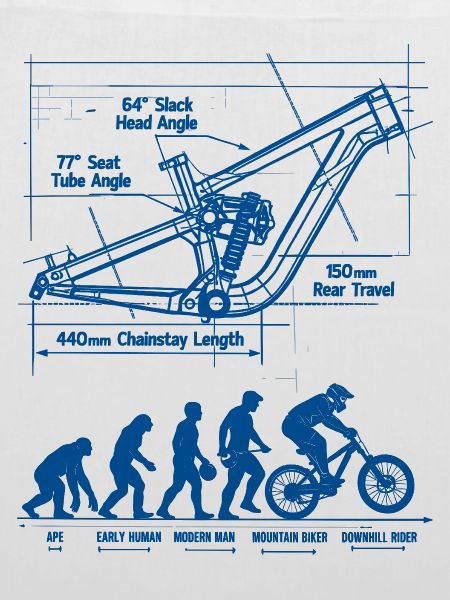 MTB Evolution Blueprint: Full Suspension Rahmen
