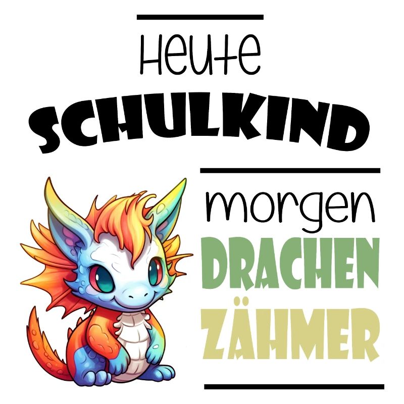 Einschulung Schulkind Drache