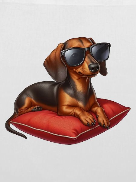 Dackelwelpe mit Sonnenbrille
