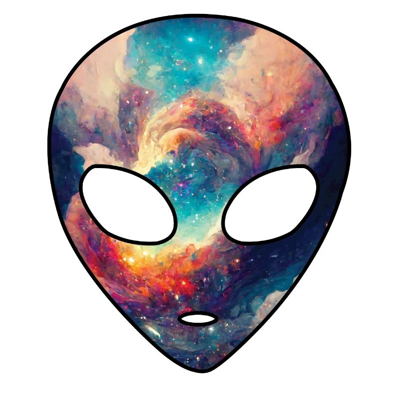 Cosmic Alien Head Nebula Galaxy Outer Space