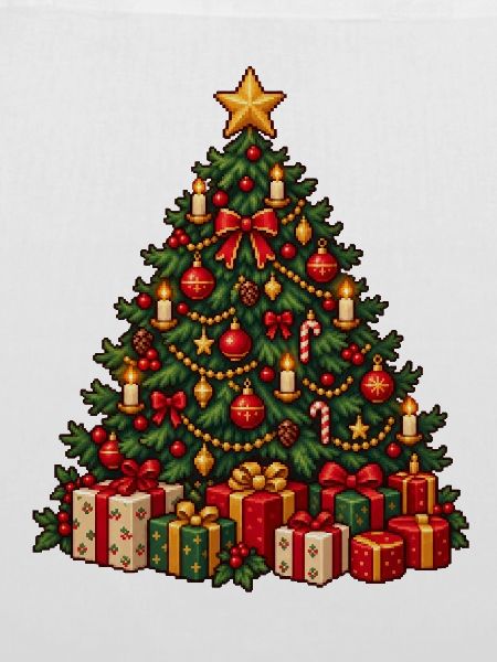 Weihnachtsbaum voller Lichter & Geschenke