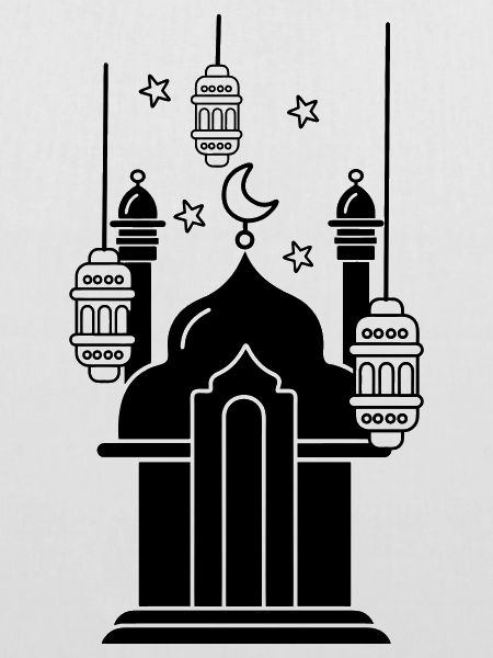 Moschee Lichter und Sterne