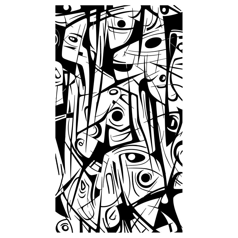 Lignes abstraites de conception de formes géométriques