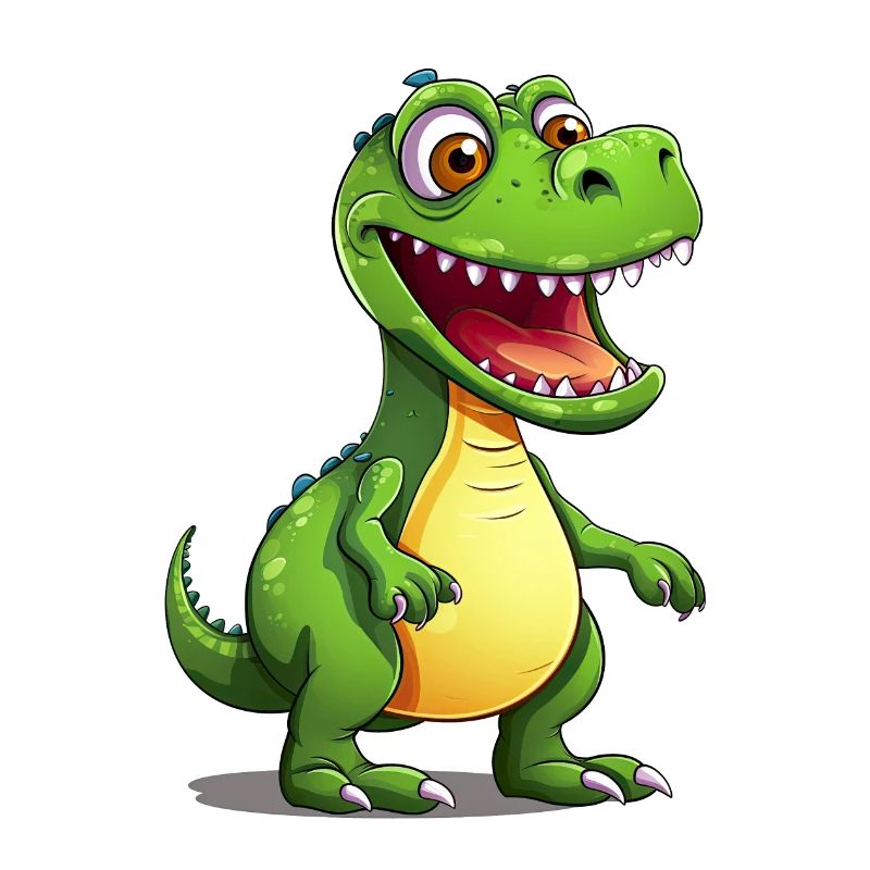 Cartoon eines Tyranosaurus. KI generiert