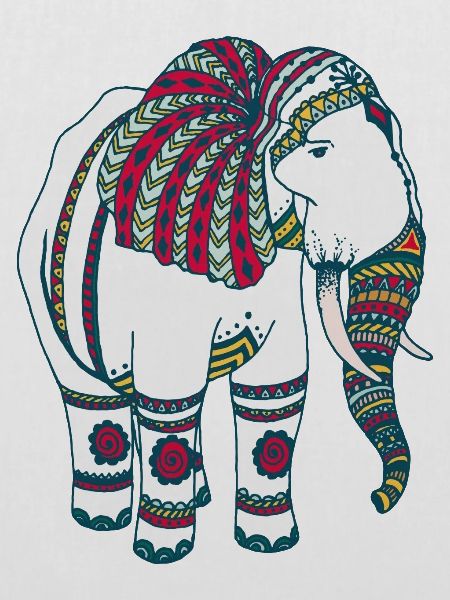 Farbenfroher Elefant