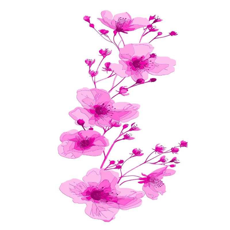 Kirschblüten sakura neon pink sakura