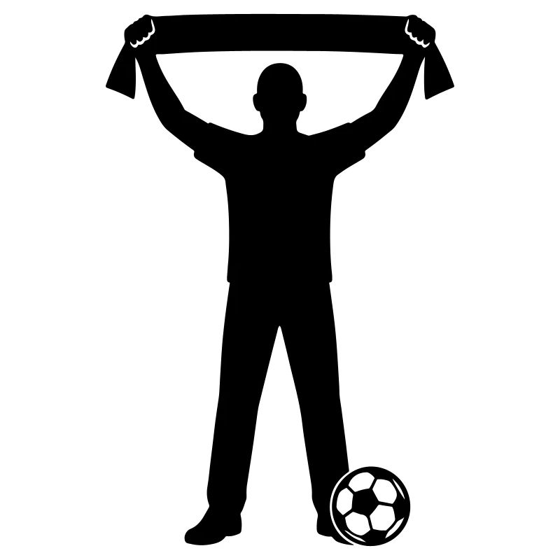 Fussball Fan Silhouette