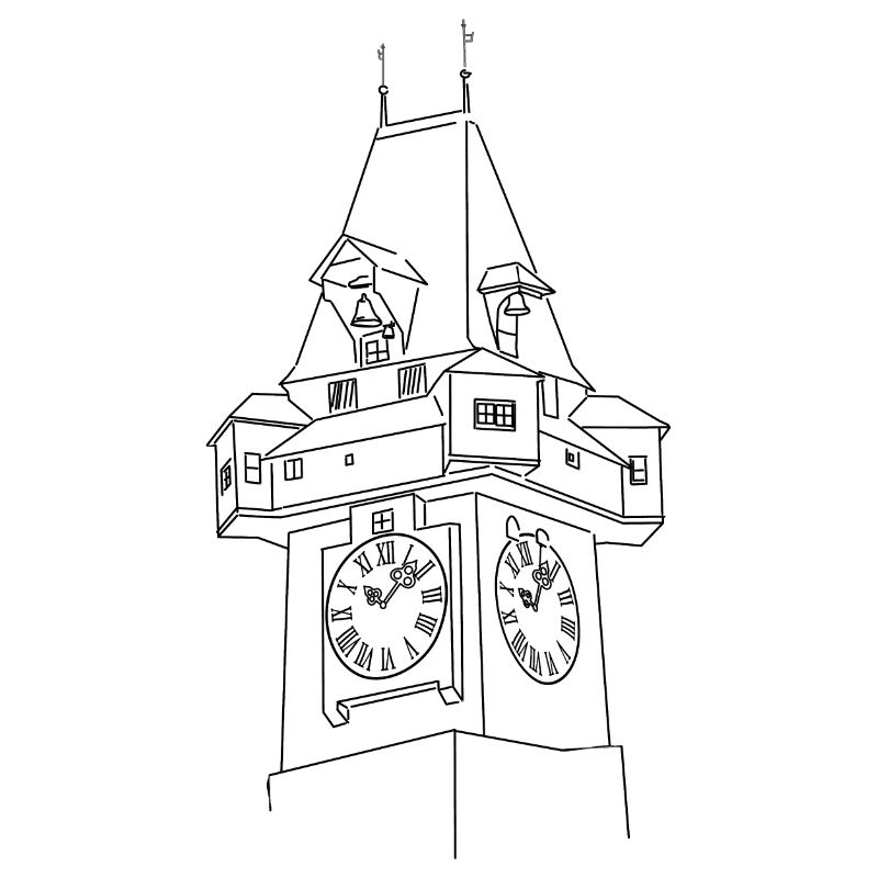 Grazer Uhrturm Design Geschenk Shirt Steiermark