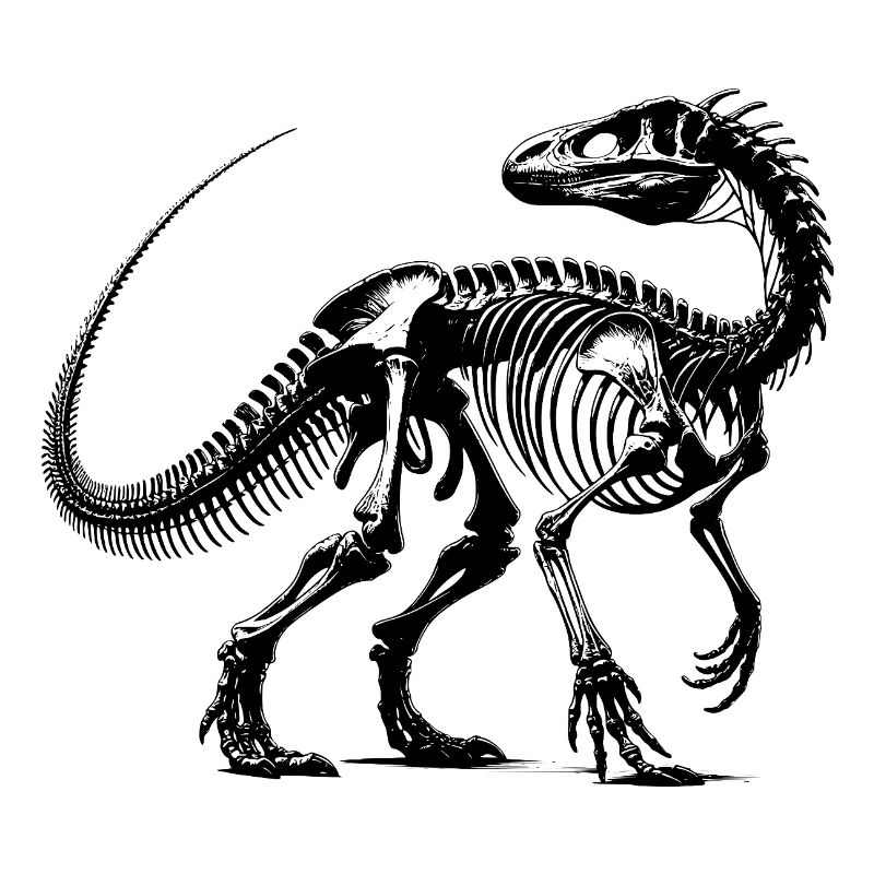 Evolution in Lines Dinosaur Fossil Bones