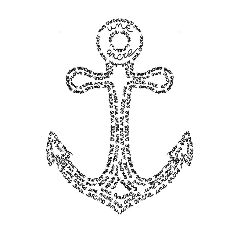 Schwarzer Marineanker