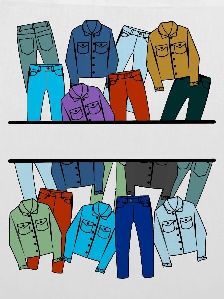 Jeans-Kleidungslogo