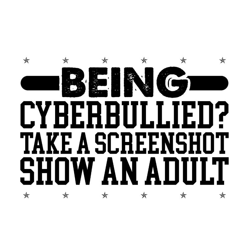 Cybermobbing-Geschenk-Screenshot Zeigen Sie einen Erwachsenen