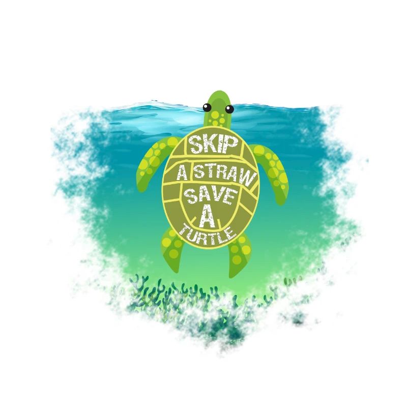 Sea Turtle Conservation Gift Skip a Straw Save a