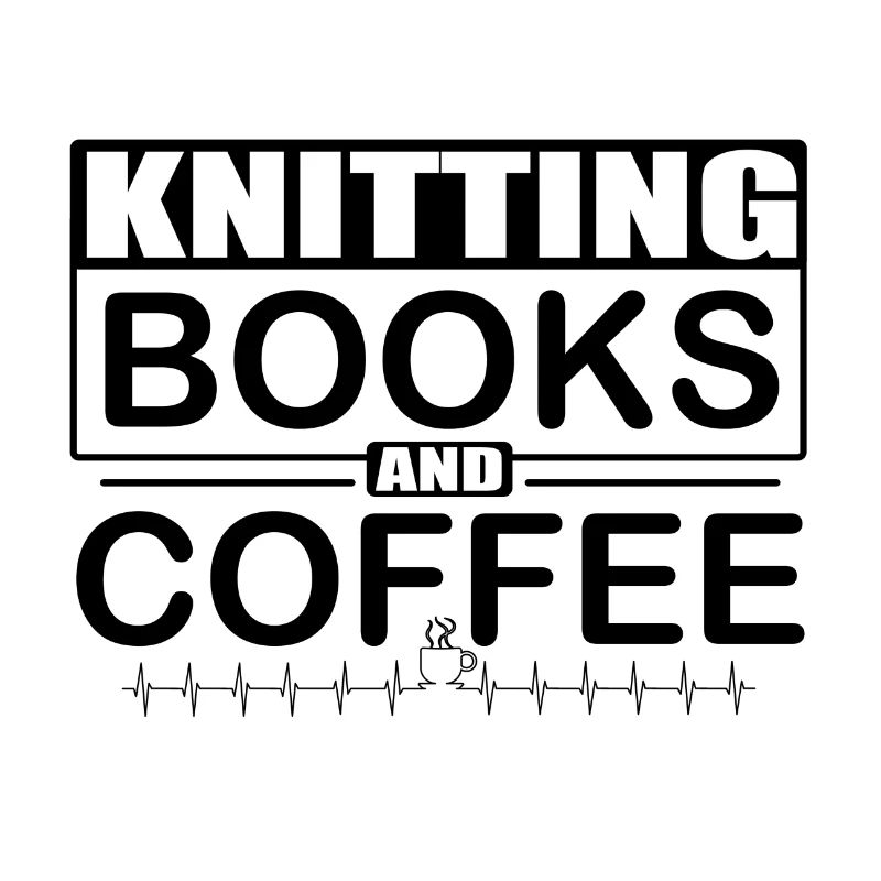 Strickbücher und Kaffee Spaß Stricker Geschenkidee