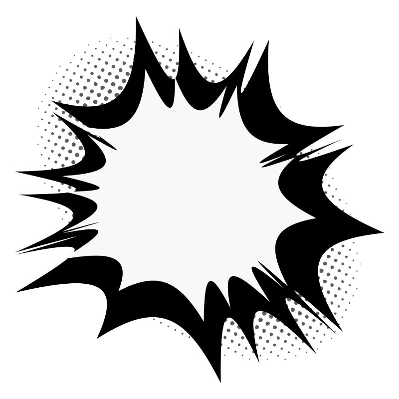 Speech comic bulle explosion