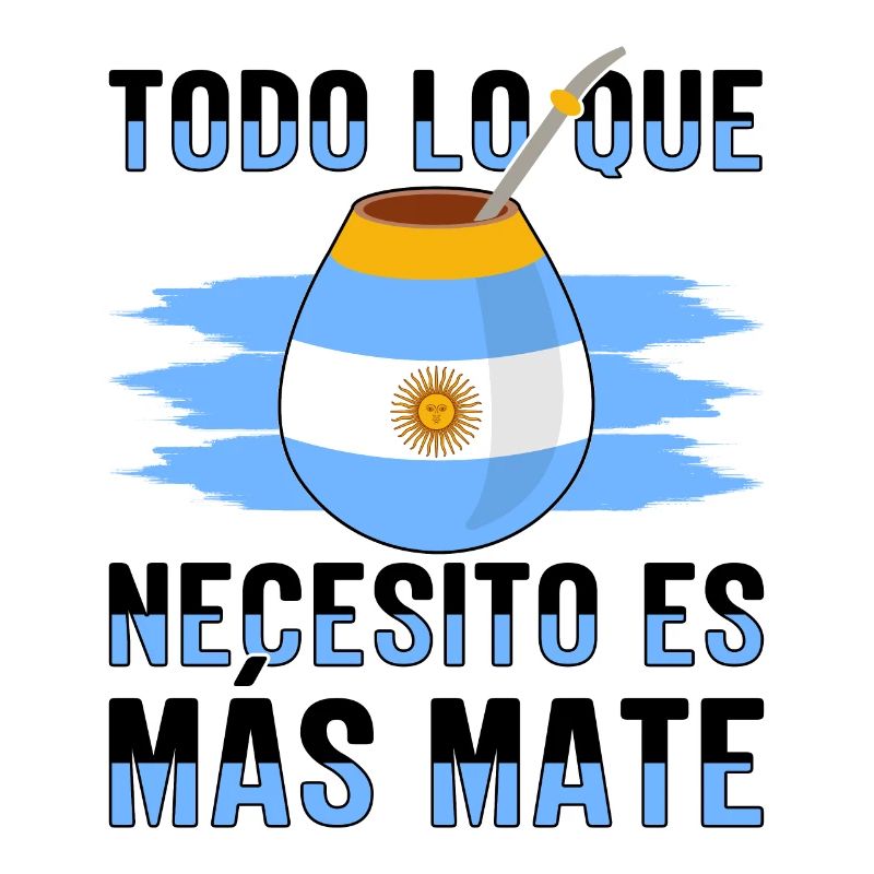 Argentinien-Flagge Argentinischer Yerba Mate Tee