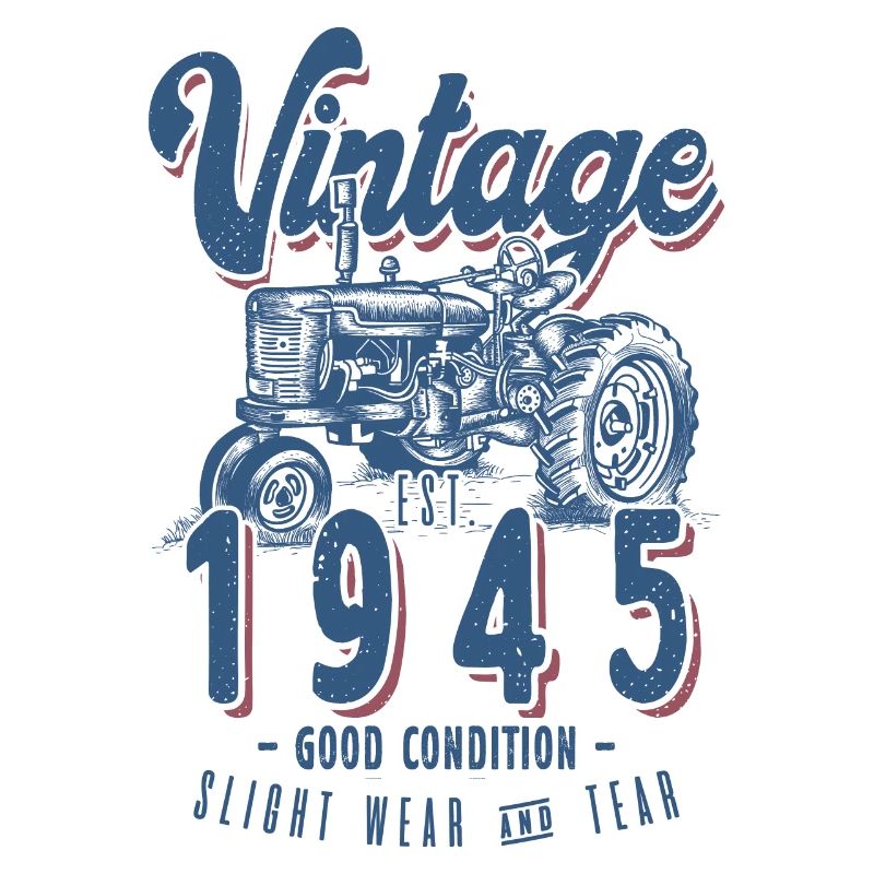 Oldtimer Traktor Farmer Geburtstag geboren 1945