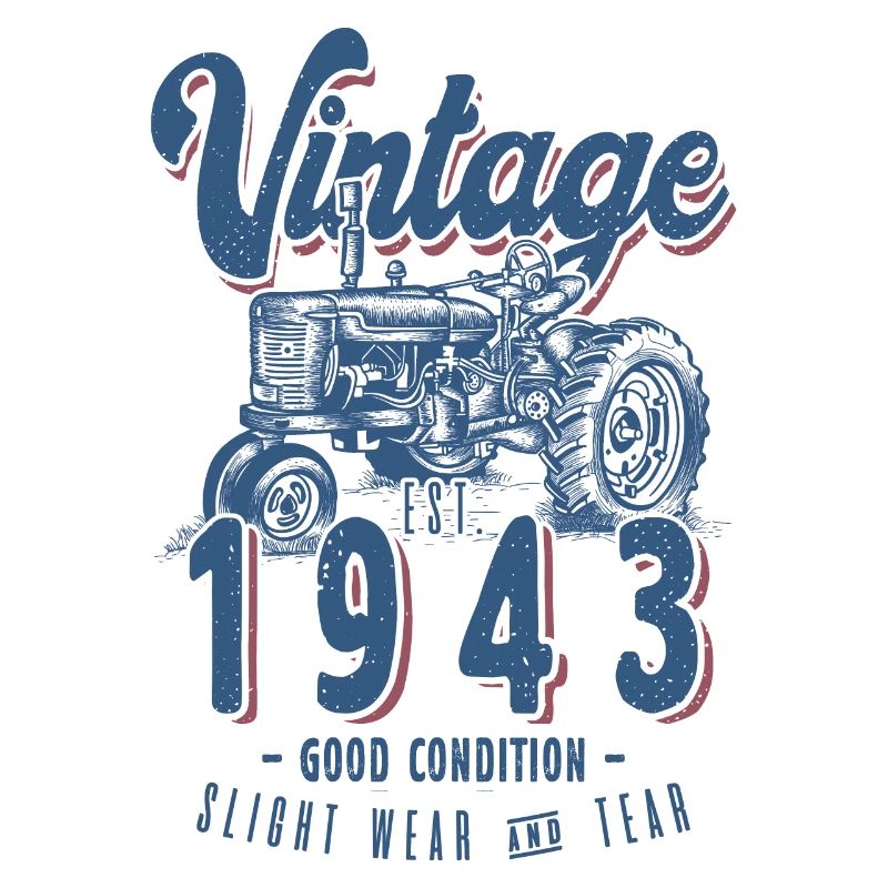 Oldtimer-Traktor-Farmer-Geburtstag geboren 1943