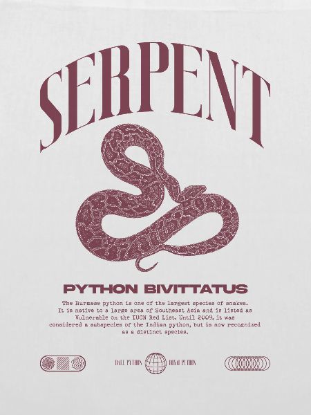 Burmesische Python Moderne Reptilienhalter Streetwear