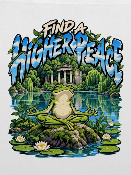Find a Higher Peace – Meditativer Frosch
