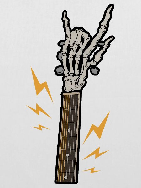Gitarre Skelett Rock