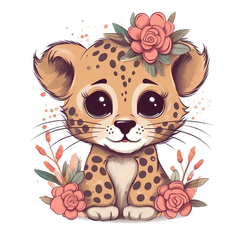 Guépard Fleurs de guépard