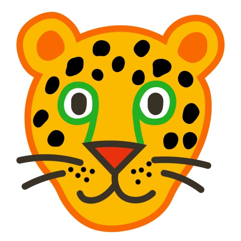 Illustration de visage de léopard mignon