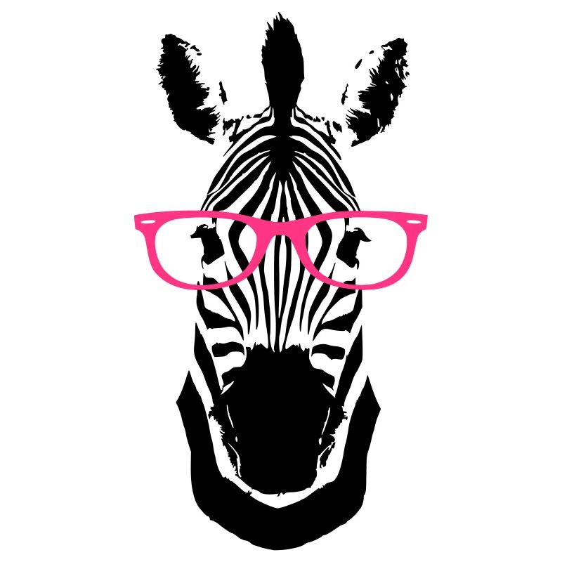 Zebra Brille Nerd