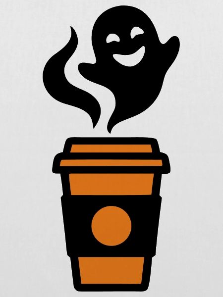 Kaffeebecher Geist Halloween Logo
