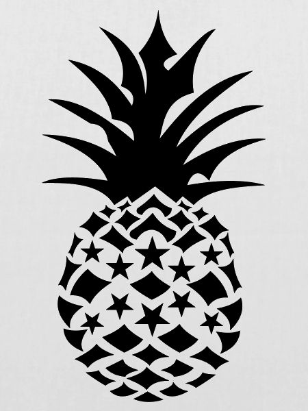 Saftige Ananas mit Sternen