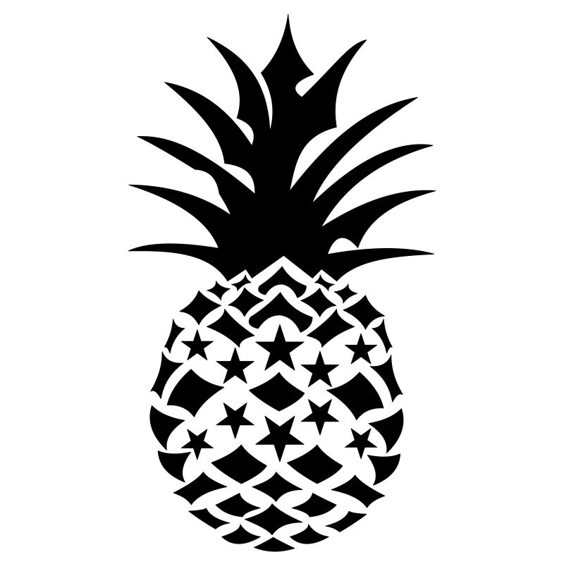 Saftige Ananas mit Sternen