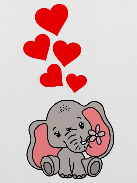 Elefant Herz Liebe
