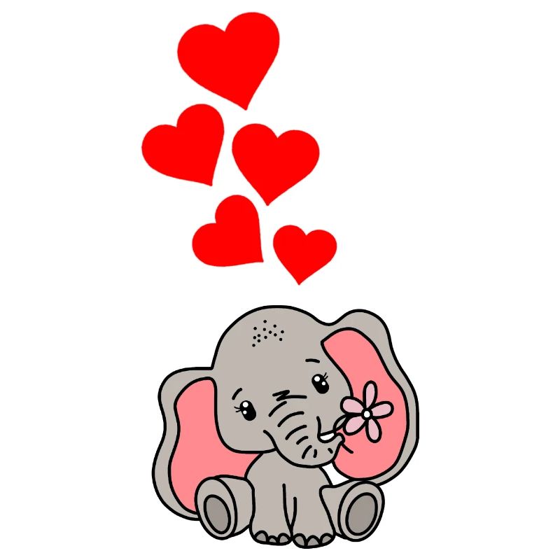 Elefant Herz Liebe