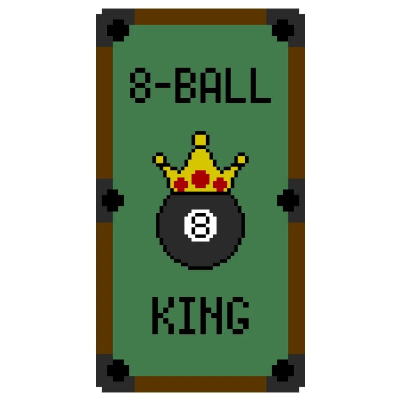 Retro 8-Bit 8-Ball King (Table)