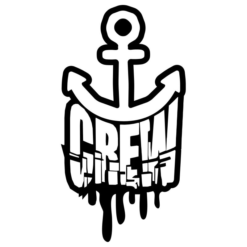 Crew Anker Graffiti Stempel