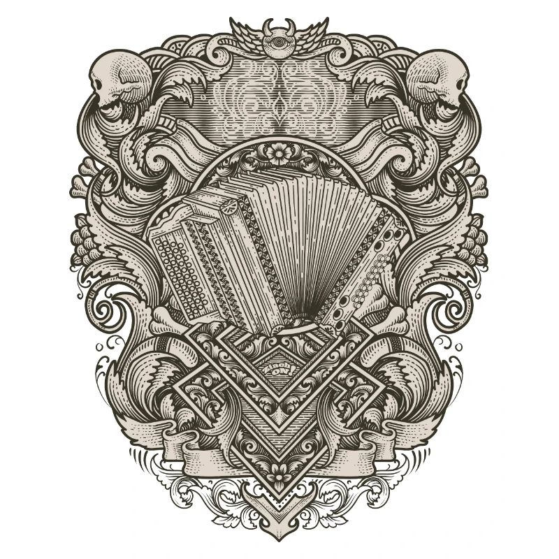 Styrian Harmonica Vintage Illu | ZiachON!