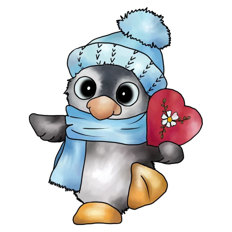 Pinguin mit Herz