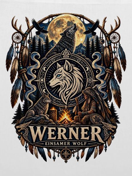 Werner Einsamer Wolf Mystik Fantasy Design