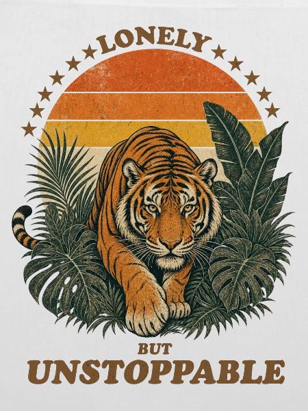 Lonely But Unstoppable - Retro Tiger