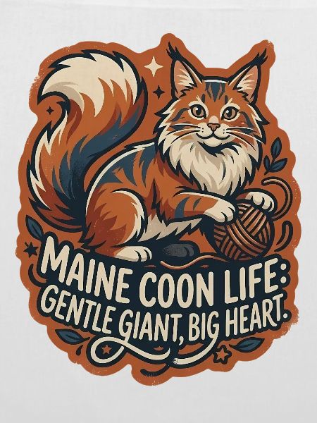 Maine Coon Cat Big Fluffy Yarn