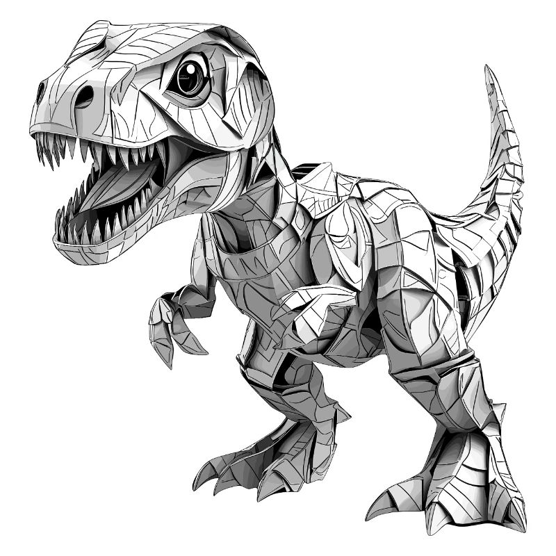 T-Rex Dino Papier Design