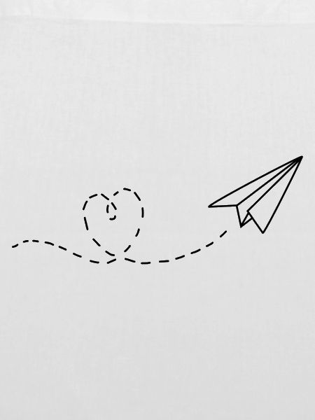 Papier Flieger Herz