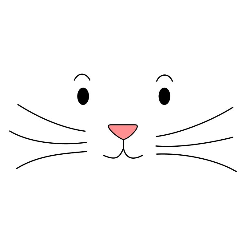 Visage de chat de dessin animé - chat - dessin animé